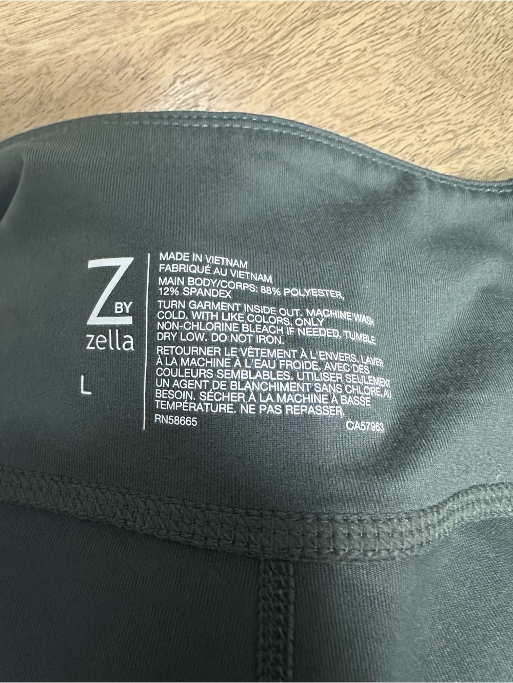 Z Zella Cropped Active Leggings - Olive Urban Green - Picture 3 of 3